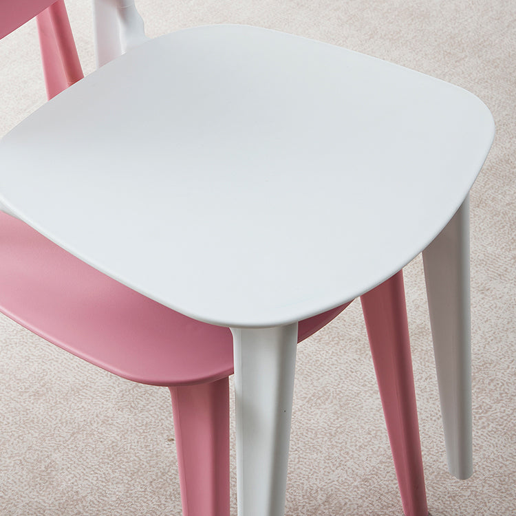 Silla moderna comedor silla sin brazos con patas de plástico para cocina