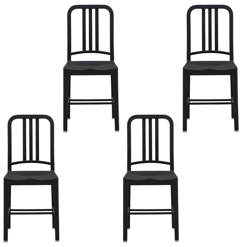 Silla de comedor plástica casera moderna del final mate de la silla lateral del listón trasero