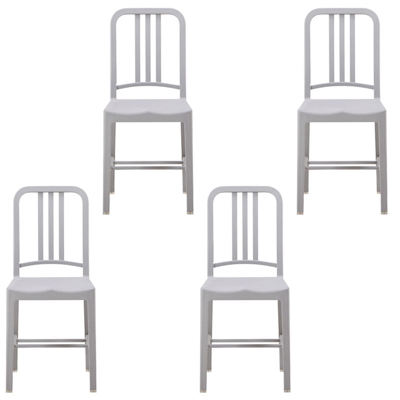Silla de comedor plástica casera moderna del final mate de la silla lateral del listón trasero
