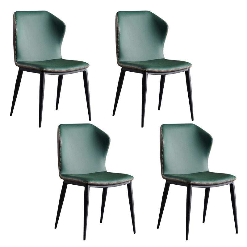 Industriële kunstleer eetkamerstoelen Wingback Parsons stoel voor keuken