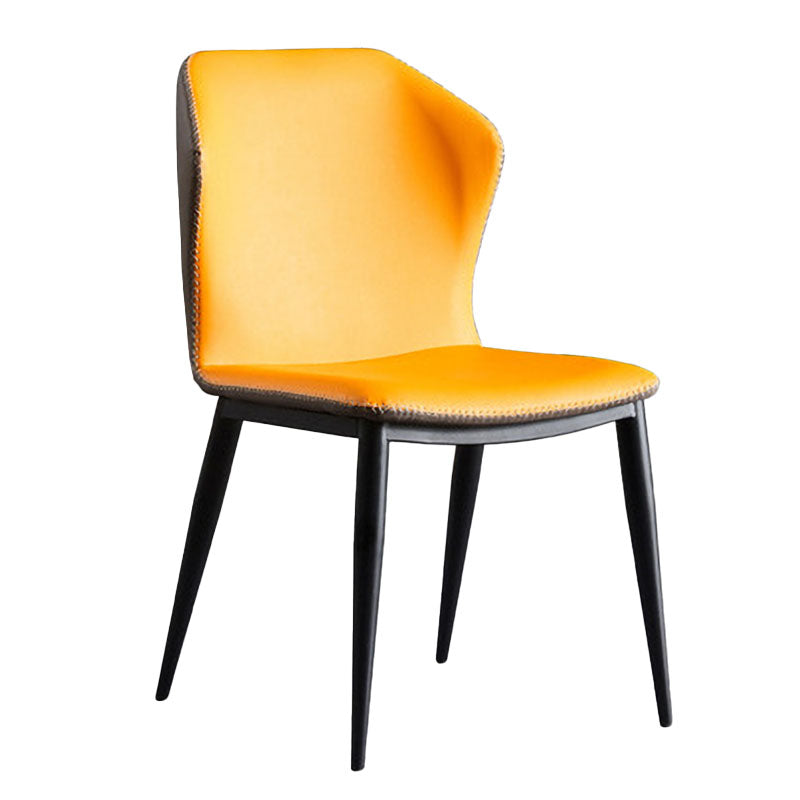Sillas de comedor industriales de piel sintética, silla Wingback Parsons para cocina