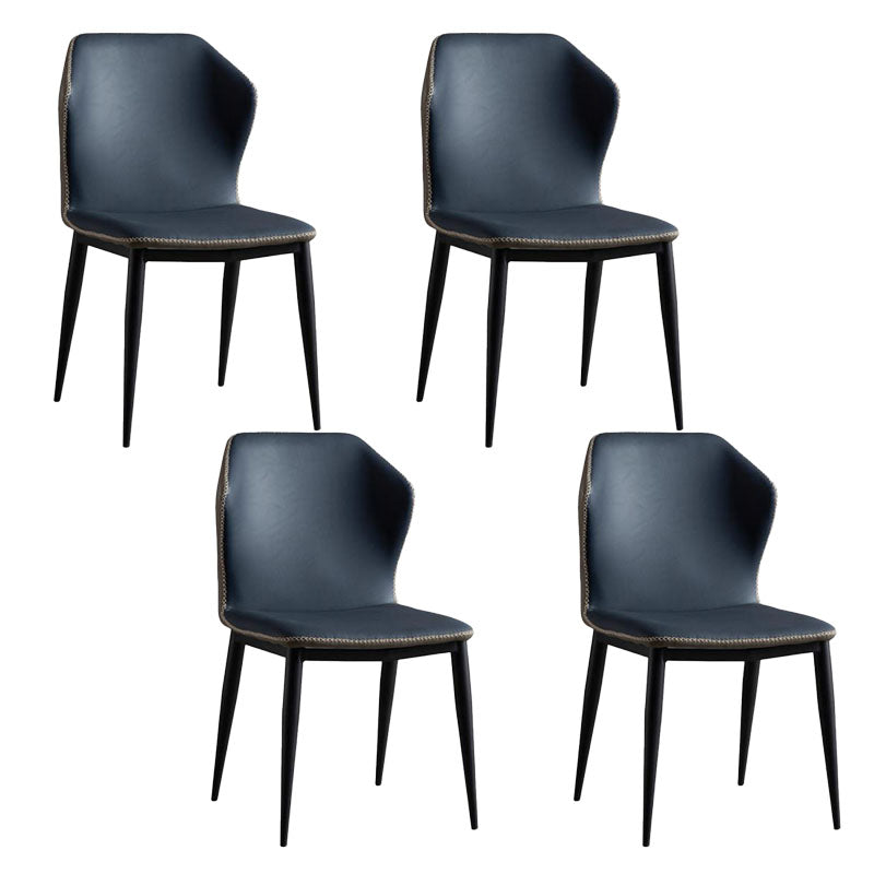 Industriële kunstleer eetkamerstoelen Wingback Parsons stoel voor keuken