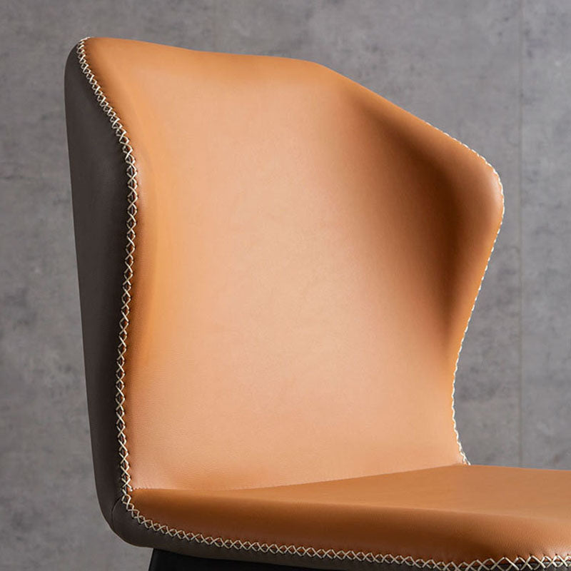 Sillas de comedor industriales de piel sintética, silla Wingback Parsons para cocina