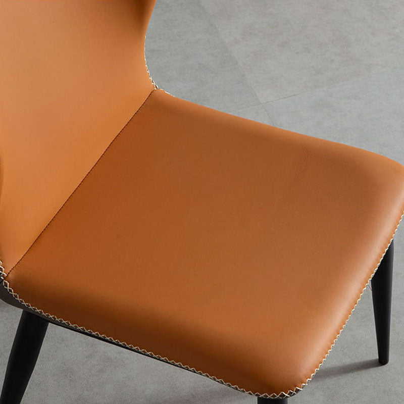 Sillas de comedor industriales de piel sintética, silla Wingback Parsons para cocina