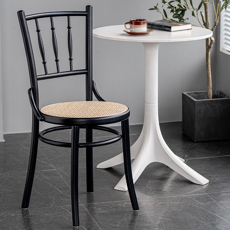 Silla tradicional de comedor sillas sin brazos con patas de madera para cocina