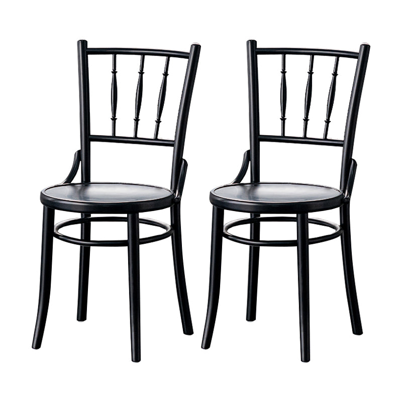 Silla tradicional de comedor sillas sin brazos con patas de madera para cocina