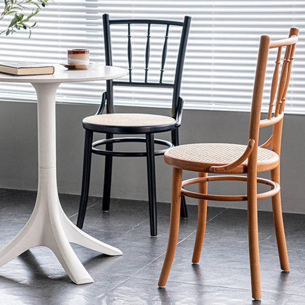 Silla tradicional de comedor sillas sin brazos con patas de madera para cocina