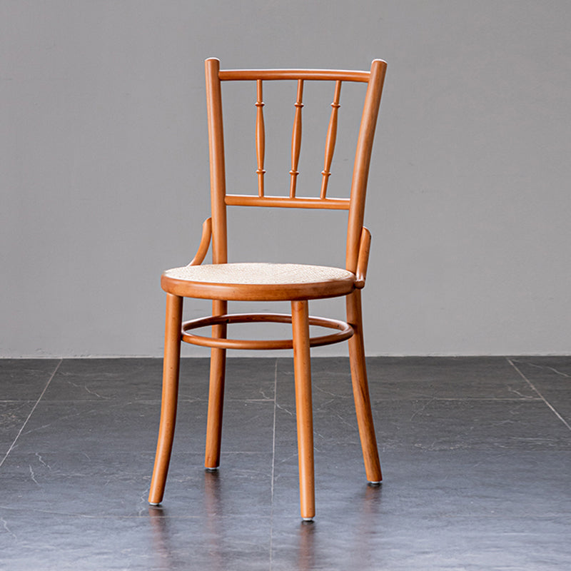 Traditionele eetkamerstoel Armloze stoelen met houten poten voor keuken