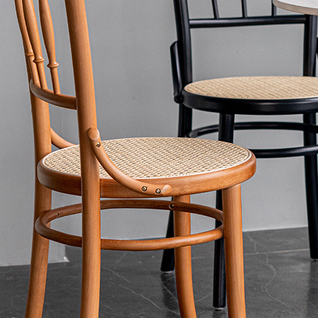 Silla tradicional de comedor sillas sin brazos con patas de madera para cocina