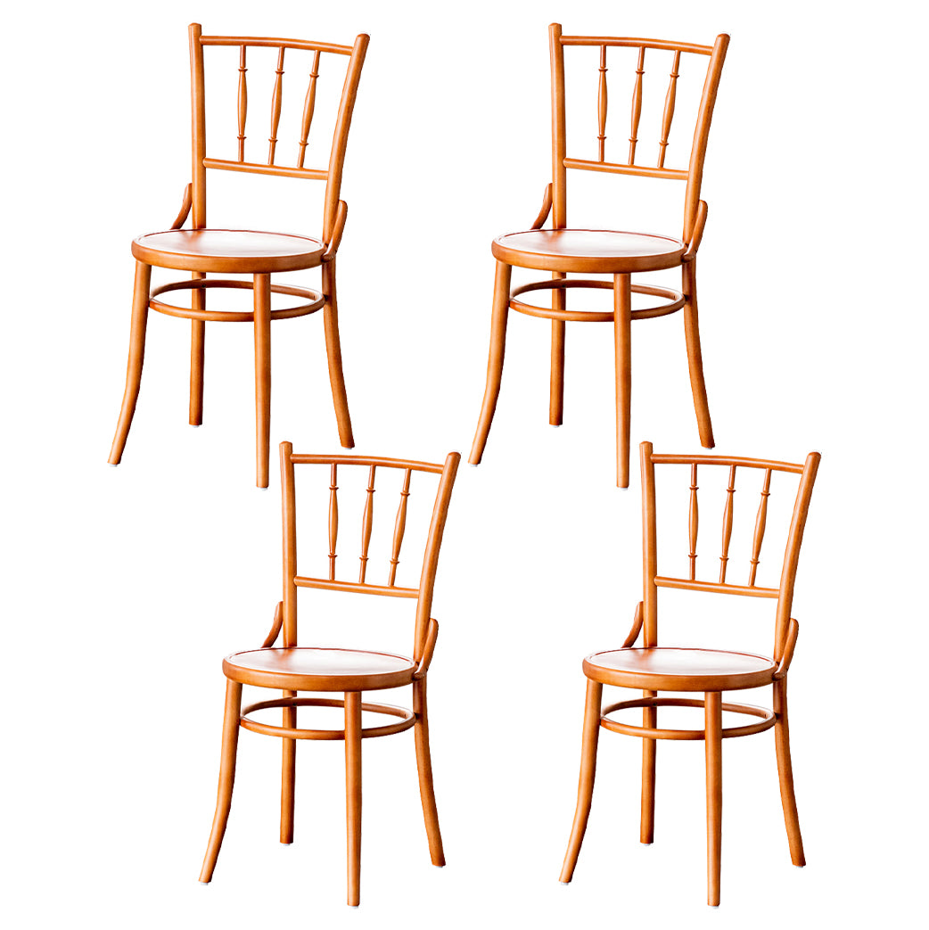 Silla tradicional de comedor sillas sin brazos con patas de madera para cocina
