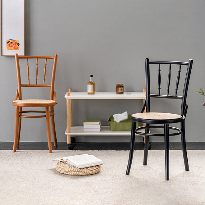 Silla tradicional de comedor sillas sin brazos con patas de madera para cocina