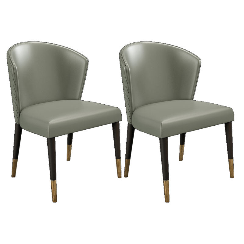 Silla de comedor tapizada con acabado mate moderno del lado del Wingback del hotel