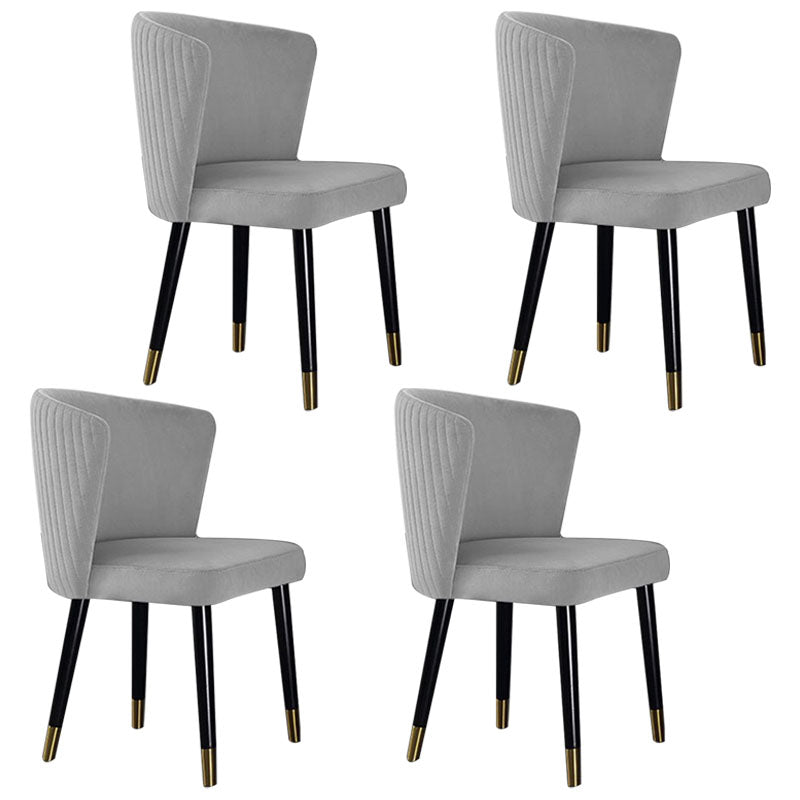 Silla de comedor tapizada con acabado mate moderno del lado del Wingback del hotel