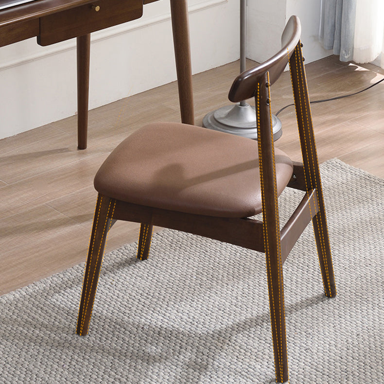 Silla lateral de madera industrial para comedor, cocina, silla con respaldo abierto