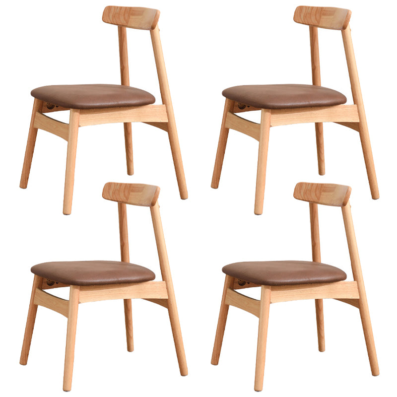 Silla lateral de madera industrial para comedor, cocina, silla con respaldo abierto