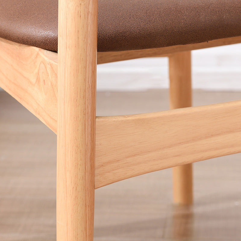 Silla lateral de madera industrial para comedor, cocina, silla con respaldo abierto