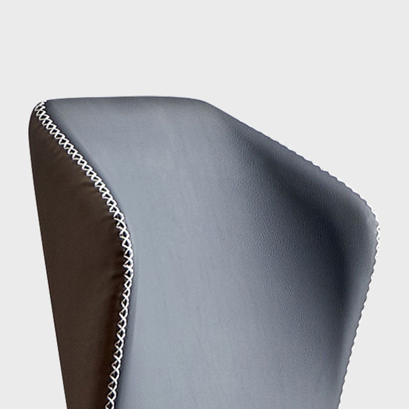 Silla industrial Parsons con respaldo sin brazos para cocina, sillas de comedor de piel sintética
