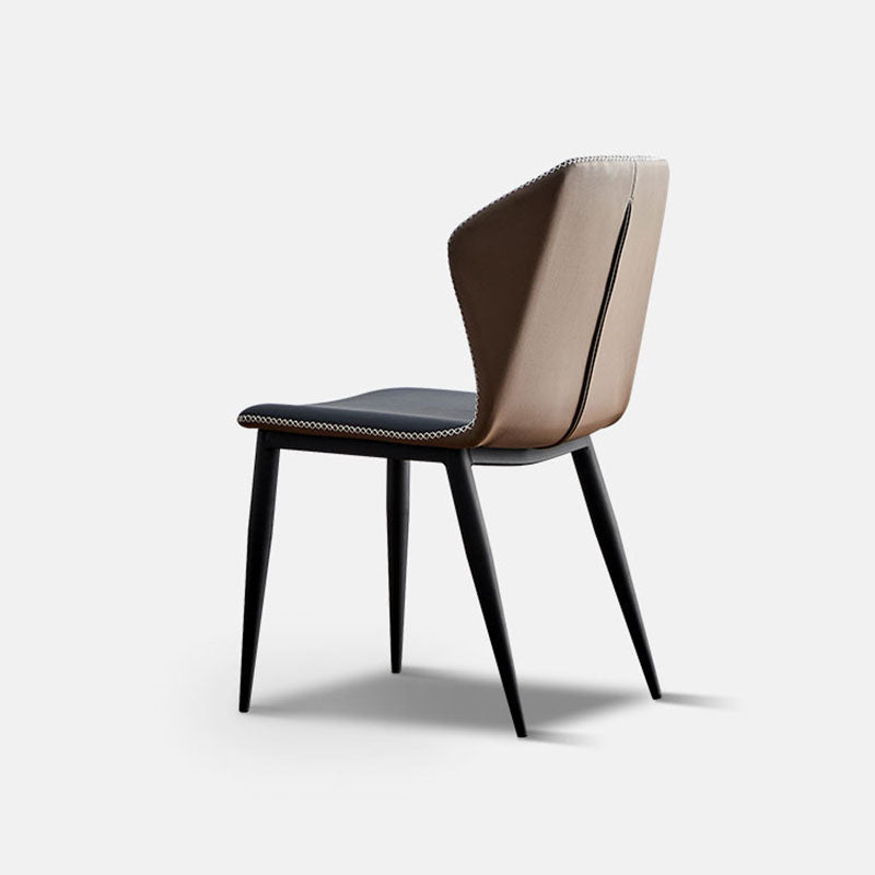Silla industrial Parsons con respaldo sin brazos para cocina, sillas de comedor de piel sintética