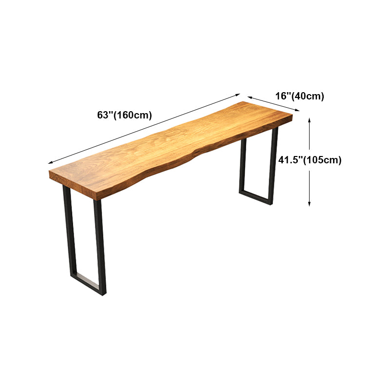 Specialty Brown Modern Style Bar Table Solid Wood and Iron Coffee Shop Bar Table