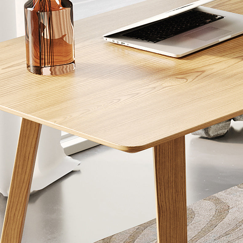 Moderne dennenhouttafel voor restaurant rechthoek binnen tafel met dubbele voetstuk