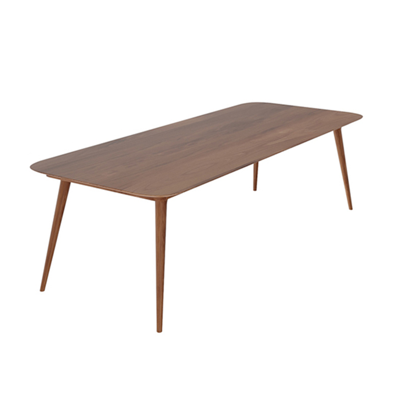 Solid Wood Contemporary Rectangle Dining Table Pine Wood Top Table with Legs