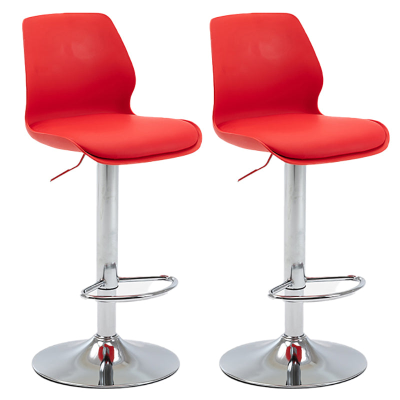 Height Adjustable Leather Barstool Industrial  Counter Stool with Backrest