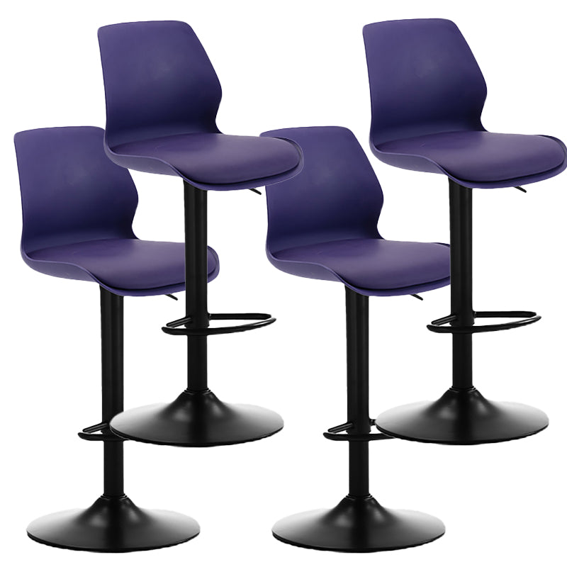 Height Adjustable Leather Barstool Industrial  Counter Stool with Backrest