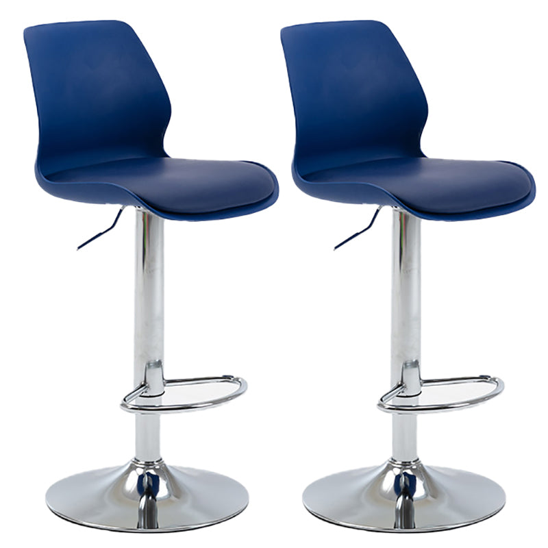 Height Adjustable Leather Barstool Industrial  Counter Stool with Backrest