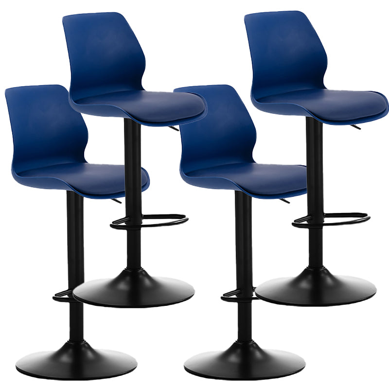 Height Adjustable Leather Barstool Industrial  Counter Stool with Backrest