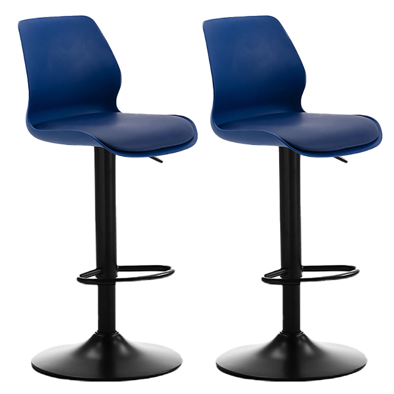 Height Adjustable Leather Barstool Industrial  Counter Stool with Backrest