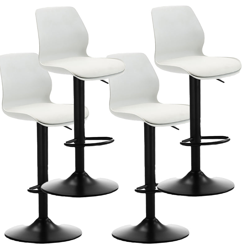 Height Adjustable Leather Barstool Industrial  Counter Stool with Backrest