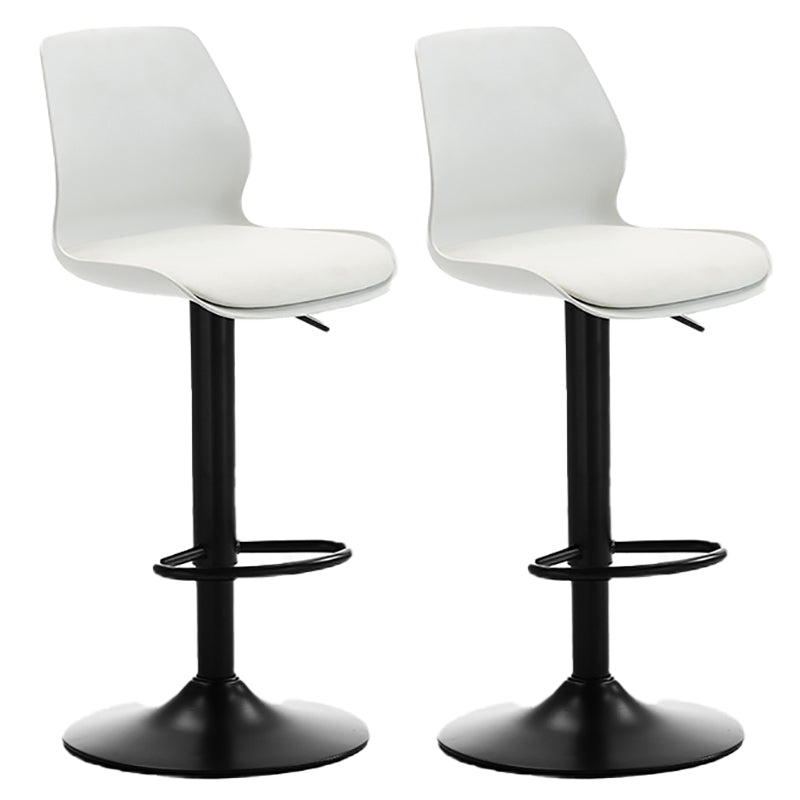 Height Adjustable Leather Barstool Industrial  Counter Stool with Backrest