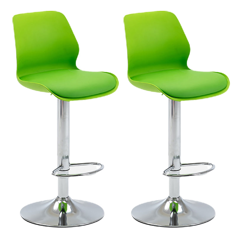 Height Adjustable Leather Barstool Industrial  Counter Stool with Backrest