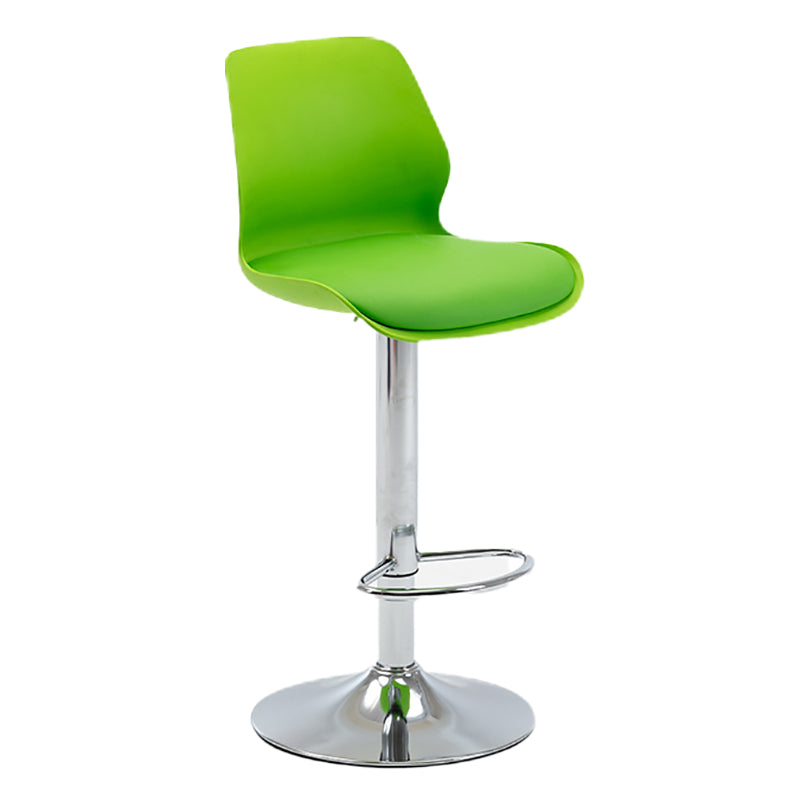 Height Adjustable Leather Barstool Industrial  Counter Stool with Backrest