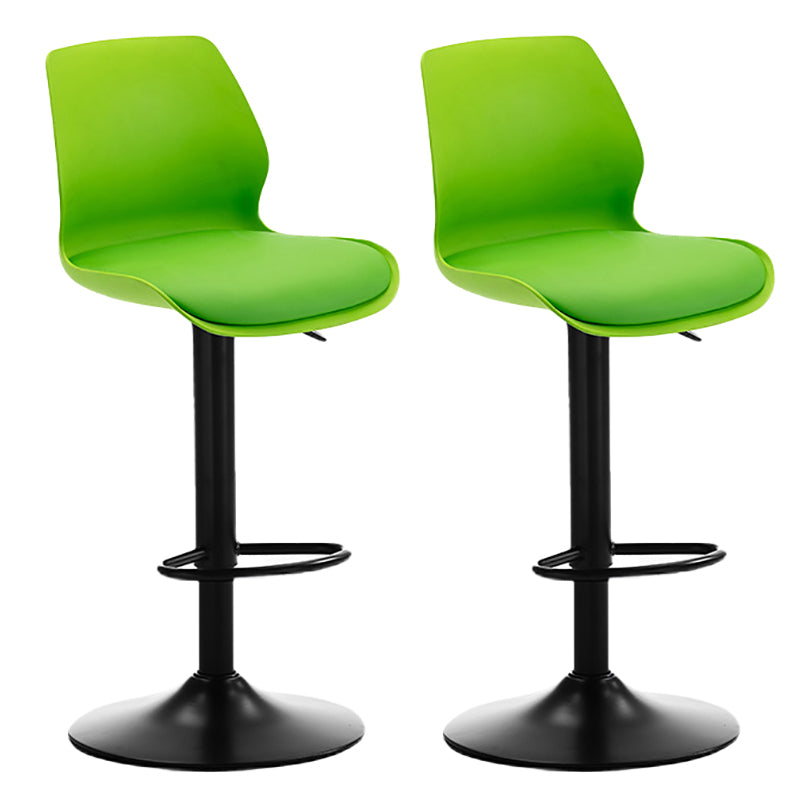 Height Adjustable Leather Barstool Industrial  Counter Stool with Backrest