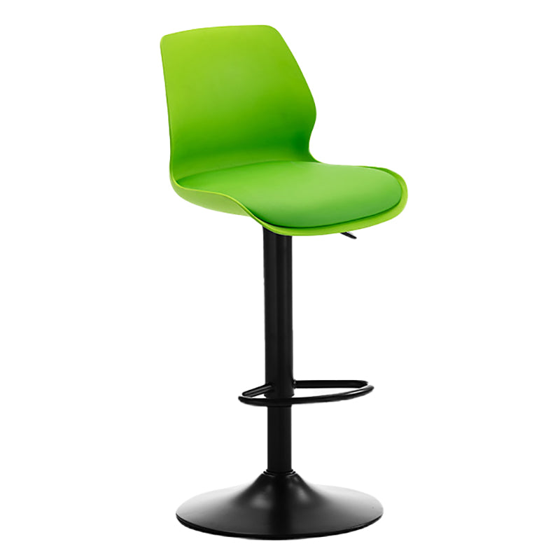 Height Adjustable Leather Barstool Industrial  Counter Stool with Backrest
