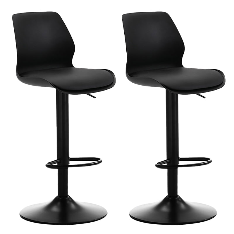 Height Adjustable Leather Barstool Industrial  Counter Stool with Backrest