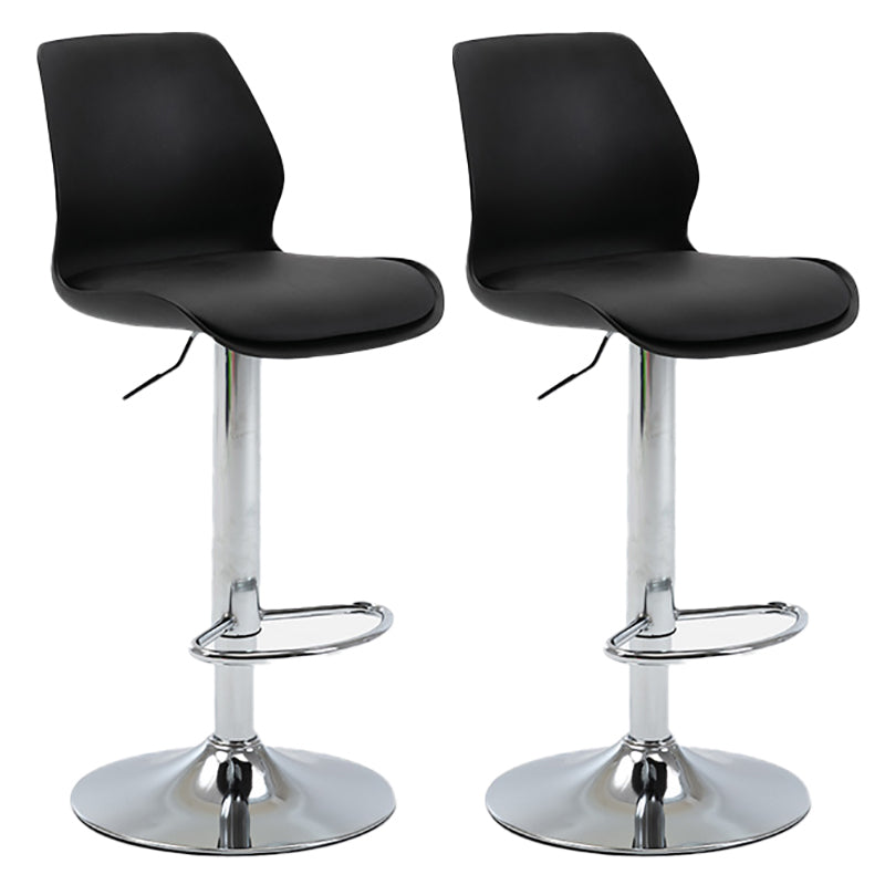 Height Adjustable Leather Barstool Industrial  Counter Stool with Backrest