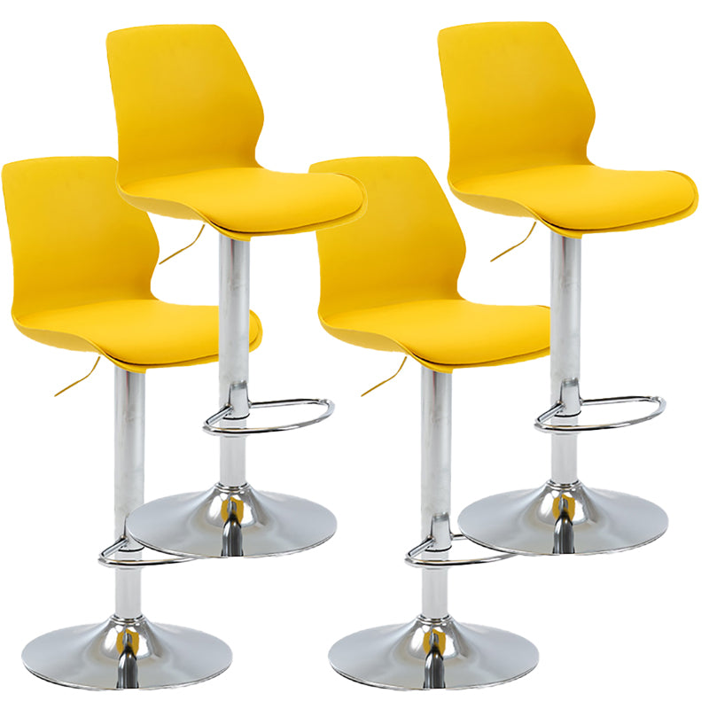 Height Adjustable Leather Barstool Industrial  Counter Stool with Backrest