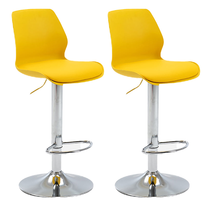 Height Adjustable Leather Barstool Industrial  Counter Stool with Backrest