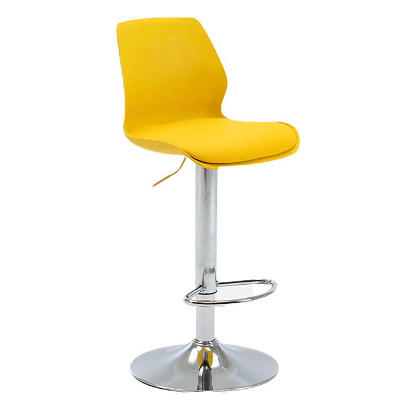 Height Adjustable Leather Barstool Industrial  Counter Stool with Backrest