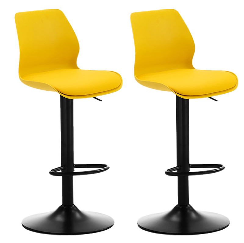 Height Adjustable Leather Barstool Industrial  Counter Stool with Backrest