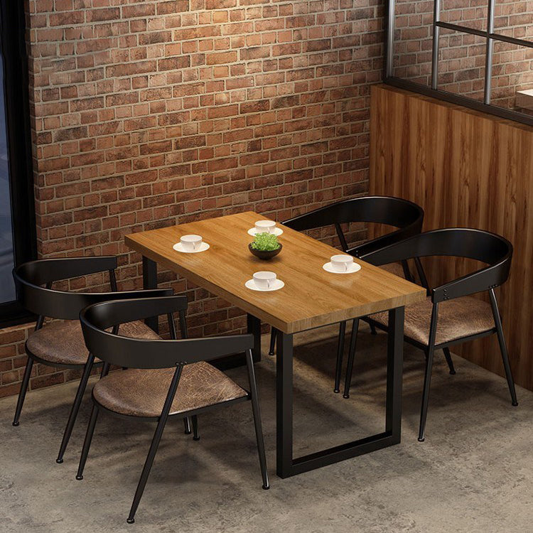 Industrial 1/2/5 Pieces Dining Room Set Solid Wood Top Dining Table Set