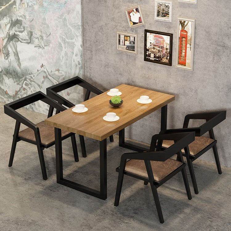 Industrial 1/2/5 Pieces Dining Room Set Solid Wood Top Dining Table Set
