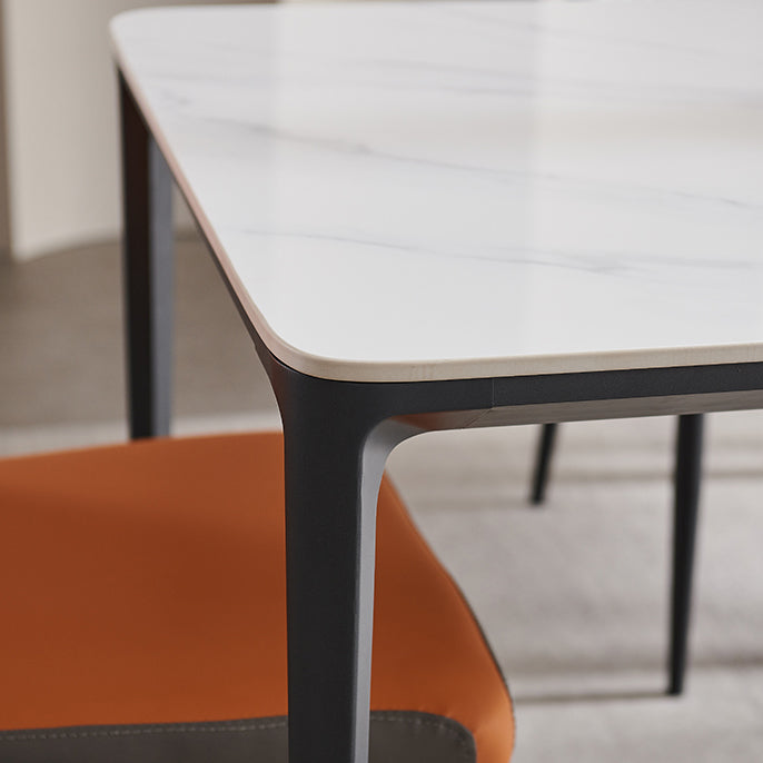 Modern 1/4/5/6/7 Pieces Dining Set Rectangle White Dining Table Set for Home Use