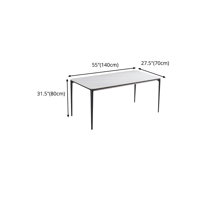 Modern 1/4/5/6/7 Pieces Dining Set Rectangle White Dining Table Set for Home Use