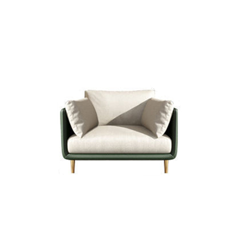 Modern Style Square Armrest Latex/sponge Seat Padding Imitation Leather Sofa