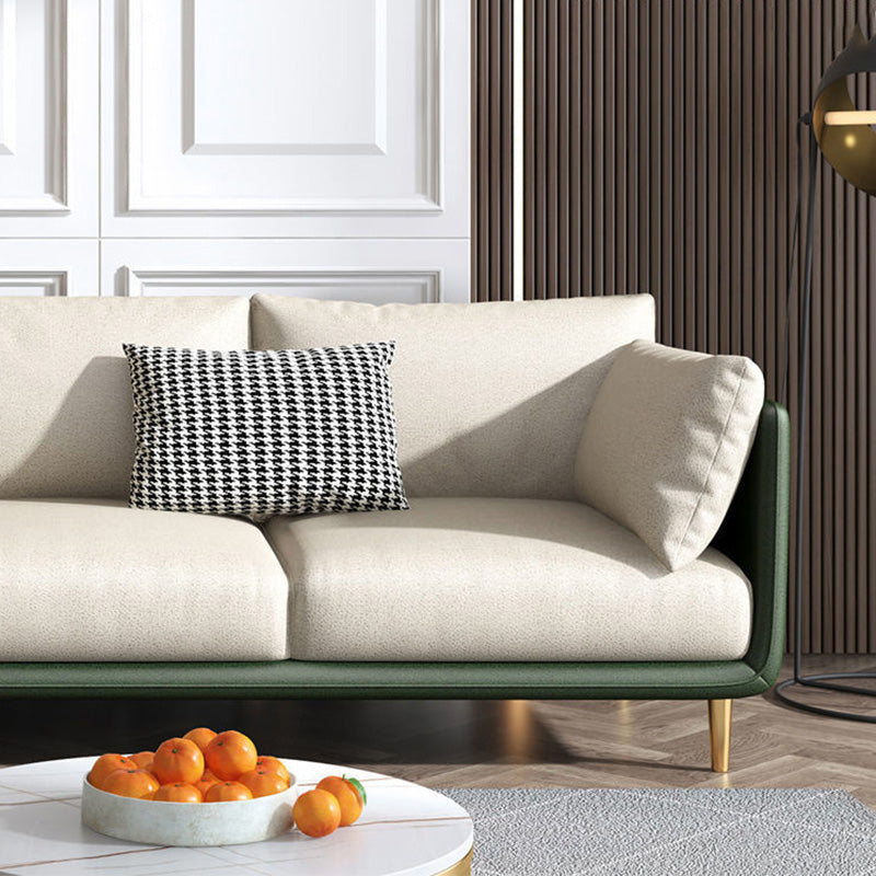 Modern Style Square Armrest Latex/sponge Seat Padding Imitation Leather Sofa