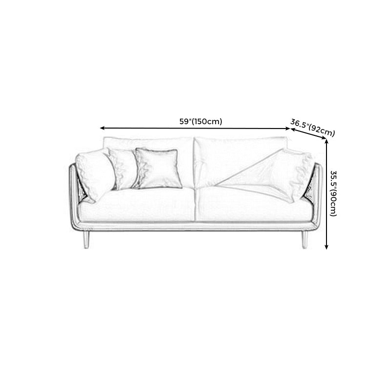 Modern Style Square Armrest Latex/sponge Seat Padding Imitation Leather Sofa