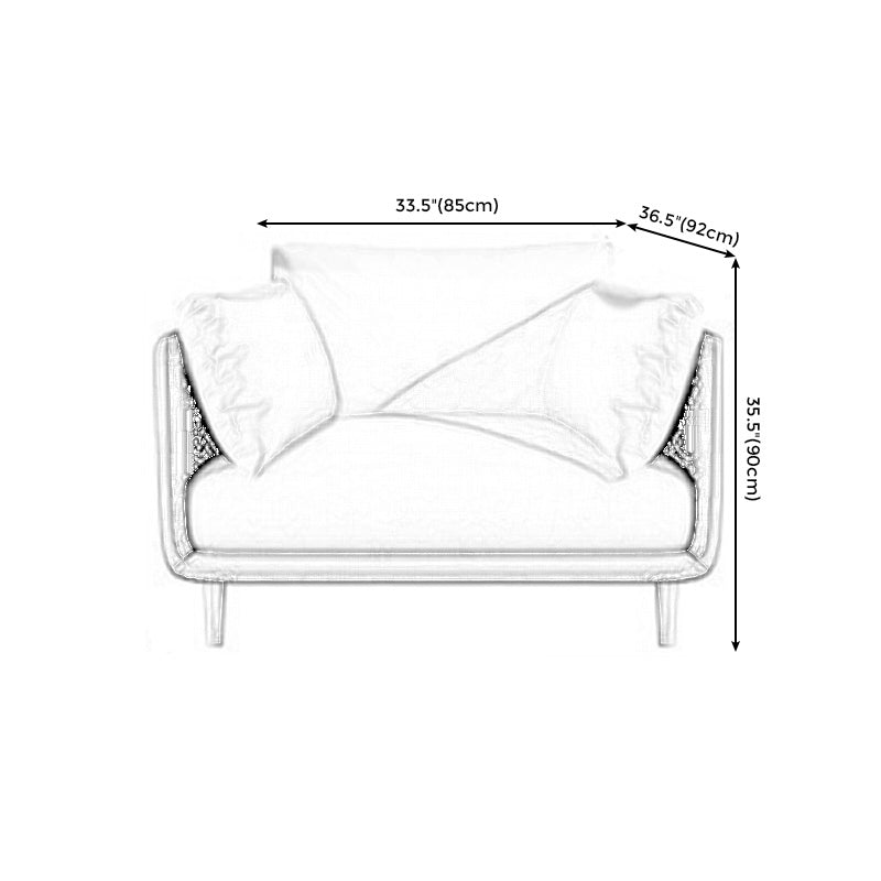 Modern Style Square Armrest Latex/sponge Seat Padding Imitation Leather Sofa